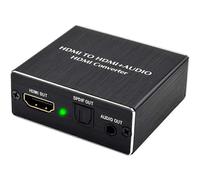 Convertidor extractor HDMI 4K, convertidor HDMI a SPDIF | HDMI a HDMI y SPDIF óptico con soporte estéreo de 3,5 mm, 3D, 1080p