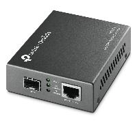CONVERTIDOR FIBRA TP-LINK MC420L OMADA RJ45 10Gb A RANURA SFP+ GIGA MiniGBIC MONTAJE EN CHASIS