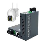 Convertidor Gigabit monomodo - Fast Ethernet Speed 2 Single Mode Converter | Convertidor de medios de fibra, módulo transceptor LC, detección automática Gigabit para accesorios del hogar