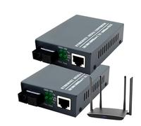 Convertidor Gigabit-Singlemode, convertidor de fibra de vidrio SingleMode | Convertidor SingleMode Gigabit Media Converter de 2 piezas | Convertidor de medios de fibra de vidrio, módulo LC-Transme