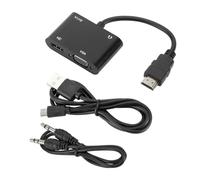 Convertidor HD A VGA 1080p 1 En 1, Adaptador De Duplicación De Pantalla, Compatible Con Decodificadores, Monitores Y Decodificadores