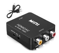 Convertidor HDMI a RCA, Adaptador Convertidor de Audio y Video Compuesto HDMI a AV, Adaptador HDMI a AV, para PC, Ordenador portátil, Xbox 360, PlayStation 3/4, Reproductor BLU-Ray, Android TV Box