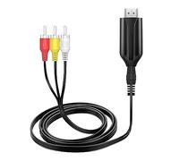 Convertidor HDMI a RCA, Adaptador HDMI a AV 1080P, Convertidor de Audio y Vídeo Compuesto HDMI a RCA para HD DVD, VHS, Reproductor de DVD, Caja HDTV, HD PVR, HD DVR, etc.