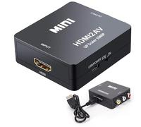 Convertidor HDMI a RCA, Adaptador HDMI a RCA, Compatibilidad con vídeo y audio compuesto AV CVBS PAL/NTSC para Xbox 360/One, PlayStation 3/4/5, DVD, Android TV Box y Fire Stick