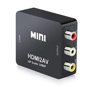 Convertidor HDMI a RCA, QGECEN Adaptador HDMI a AV de Audio y Video Soporte PAL/NTSC para Xbox 360, Playstation 3/4, Reproductor Blu-ray, Android TV Box, Fire Stick, Roku