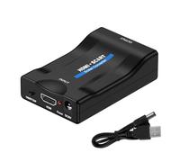 HDMI SCART Convertidor HDMI a SCART Tihokile Adaptador de HDMI a Euroconector Salida Euroconector Entrada HDMI Compatible Formatos PAL/NTSC para HDTV STB VHS Xbox PS4 DVD PC CR