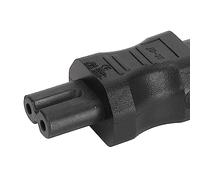 Convertidor IEC320 C8 a IEC320 C7, 5 Unidades; Adaptador de alimentación de 2 Pines, 2500 W, para portátiles y Equipos de Servidor; Conector de Enchufe de Cobre y PVC, Listo para