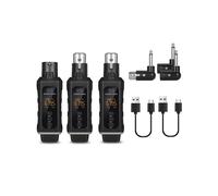 Convertidor Inalámbrico de Micrófono Profesional UHF Transmisor Receptor XLR para Micrófono Dinámico Mezclador de Audio de Guitarra