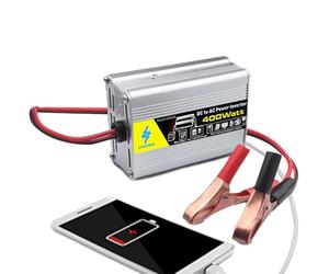 Convertidor - Inversor, 400W Power | 12V DC a 220V AC Pure Unit, Extensión de Clip Portátil, Compacto Robusta Carretilla Solar RV Dispositivo cargador de electrodomésticos para acampar en casa