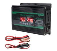 Convertidor Inversor Coche 3 Puertos Toma CA Pantalla Voltaje Convertidor CC 12 V A CA 220 V Adaptador Corriente 4,2 A Inversor De Corriente(Negro)