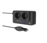 Convertidor Inversor Corriente Meind 200 W 24 V A 220 V Dos Tomas CA La UE Puertos Carga Rápida USB Y QC 3.0 con Enchufe Encendedor Cigarrillos. Inversor para Coche