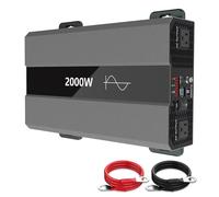 Convertidor Inversor Onda Sinusoidal Pura 12/24 V A 110/220 V CC A CA 2000 W 50/60 Hz Toma Corriente UE Interfaz USB Tipo C Pantalla LCD Inversor para Coche(2KW 12V to 110V US)