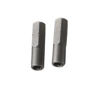 Convertidor magnético hexagonal de 2 piezas para destornillador de 6, 35 mm y 1/4 pulgadas, adaptador de punta de inserción a herramienta de soporte de zócalo con forma de punta de 4 mm, convertidor