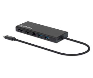 Convertidor Manhattan 152747 USB-C 3.0 a RJ45 2x HDMI