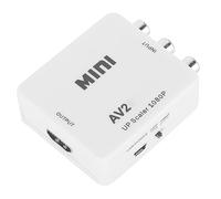 Convertidor Mini Av2hdmi GANA Mini Av2hdmi hasta 1080p 15 × 10 × 4 Convertidor de AV a Alta Definición Transverter a Av2hdmi Blanco