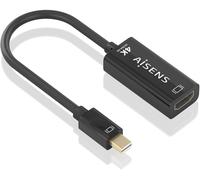Cable Conversor Aisens A125-0904/ Mini DisplayPort Macho - HDMI Hembra/ 15cm/ Negro
