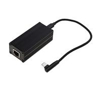 Convertidor PoE a tipo C 48V PoE a UsbC Ethernet Tarjeta Adaptadora 10/100Mbps PD3.0 Carga 1500V Aislamiento de alto voltaje IEEE802.3af con banda ancha de 10/100Mbps y carga PD3.0 para