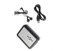 Convertidor portátil de casete a MP3, reproductor de cinta USB con segmentación automática/manual, dispositivo de captura de audio alimentado por batería o USB para cintas antiguas a archivos