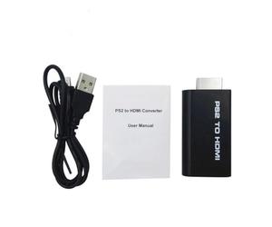 Convertidor PS2 Adaptador de audio y vídeo digital completo con tecnología BYPASS Plug Play admite todos los modos de visualización para HDTV Proyector