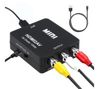 Convertidor RCA a HDMI 1080P Mini RCA AV Compuesto de Audio de Vídeo a HDMI Adaptador Soporte PAL NTSC para Xbox PS1 PS2 PS3 PS4 WII N64 Gamecube Snes NES PSP PC Laptop DVD VHS VCR Blue-Ray TV STB