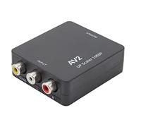 Convertidor RCA a HDMI, 1080P RCA Compuesto CVBS AV a HDMI Adaptador Convertidor de Audio y Video con Cable de Alimentación USB para PS2, para Wii, para Xbox