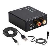 Convertidor RCA a HDMI, Adaptador AV a HDMI, DAC Audio Óptico a RCA y Jack 3,5 mm, Digital to Analog Audio Converter para TV, Blu-Ray, Compatible con Adaptador RCA a HDMI & Convertidor HDMI a RCA