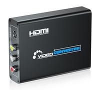 Convertidor RCA Svideo a HDMI con cables RCA y Svideo, adaptador AV Svideo HDMI, convertidor AV RCA a HDMI para PS1/PS2/Wii/NGC/DVD/VHS/VCR