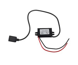 Convertidor Reductor DC DC 12V 24V a 5V USB Regulador Voltaje 3A 15W Adaptador Corriente para Coche Moto Vehículo