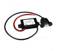 Convertidor reductor Dc-dc 8-32v a 5v 3a con puerto hembra USB, regulador de voltaje impermeable Ip68 para electrónica marina de coche, camión, negro