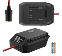 Convertidor reductor para adaptador de batería Dewalt de 18 V a 12 V, regulador convertidor de 5 V-13 V, convertidor de cargador de bricolaje con encendedor de cigarrillos para coches RC, robótica