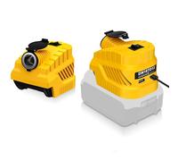 Convertidor reductor reductor de 20 V a 12 V compatible con batería Dewalt de 20 V (sin batería), adaptador de corriente con encendedor de cigarrillos de 240 W, 27 W tipo C + salida USB-A para