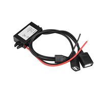 Convertidor Reductor USB Dual de 28x14x63 mm/1,10x0,55x2,48 Pulgadas, módulo de Fuente de alimentación convertidor Reductor USB Dual de 12V a 5V 3A 15W para Coche