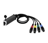 Convertidor RJ45 CAT5 hembra a XLR macho de 4 canales y 3 pines, conector IP65, cable adaptador de audio(1xD1042H-F-MIX,14M)