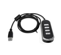 Convertidor RJ9 a USB, botón de control de micrófono y USB Plug-and-Play, adaptador USB para auriculares compatible con Plantronics QD y sin