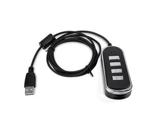 Convertidor RJ9 a USB, botón de control de micrófono y USB Plug-and-Play, adaptador USB para auriculares compatible con Plantronics QD y sin