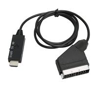 Convertidor SCART a HDMI, Adaptador de Vídeo HD 1080P SCART a HDMI con Cable de Alimentación USB para para HDTV Monitor Proyector