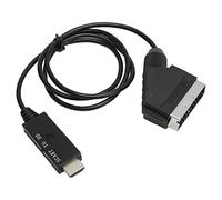 Convertidor SCART a HDMI, Cable Adaptador de Interfaz Multimedia HD 1080P SCART a HD para Video de Sonido, DC 5V