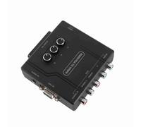 Convertidor SCART a YPbPr RGBS VGA con 1080p y | ABS, para N64 y MD, entrada RGBS VGA, salida por componentes, ajuste de brillo RGB, cable USB incluido