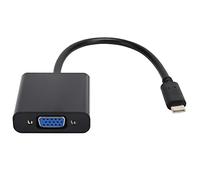 Convertidor Tipo C a VGA Diseño Elegante Adaptador de Vídeo de Alta Velocidad de 10 Gbps para Reuniones Negro Hembra de 15 Pines