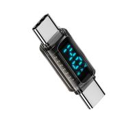 Convertidor tipo C, adaptador USB C a USB C,Adaptador tipo C a C de 140 W con pantalla digital | Convertidor de cable de cargador, paso de vídeo de 8K a 60 Hz, adaptador C de carga rápida par