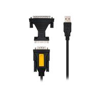 Convertidor USB a RS232 1.8m con Adaptador DB9 a DB25