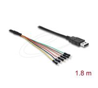 Convertidor USB a TTL Delock 63986 con soporte Windows y Mac, 1,8 m