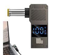 Convertidor USB C A CC Macho - Enchufe Hembra Tipo C, Adaptador De Carga De Pantalla Digital | El Conector De La Fuente De Alimentación De La Batería Del Ordenador Portátil Para Los Accesorios Del Cua