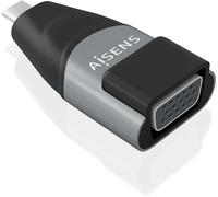 ADAPTADOR CONVERSOR AISENS ALUMINIO USB-C/M A VGA HDB15/H GRIS