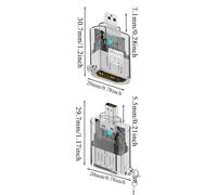Convertidor USB C: Cabezal Adaptador Portátil Mini Plug And Play, Conector Tipo C Para Teléfono, Herramienta De Transferencia De Datos | Conector De Tableta Para Teléfono Móvil, Para Teclado,