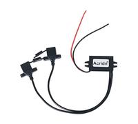 Convertidor USB de 12 V a 5 V, doble puerto A, amplio rango de voltajes, adaptador ABS para dispositivos electrónicos, cargas de doble puerto