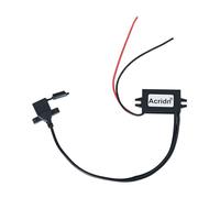 Convertidor USB de 12 V a 5 V, doble puerto USB A, amplio rango de voltajes, adaptador ABS para dispositivos electrónicos, fuente de alimentación electrónica