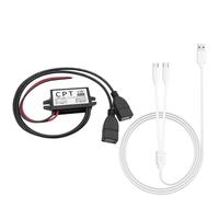 Convertidor USB de 12V a 5V, Adaptador de Corriente para Automóvil de Doble Puerto USB DC-DC Reductor, Módulo Convertidor Reductor de 12V a 5V 3A 15W con Cable de Carga Multi 3 en 1