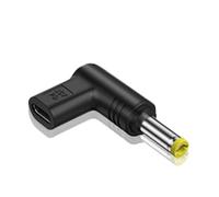 Convertidor USBs-C a CC - Adaptador de enchufe de barril de 90 grados tipo C a CC, punta hembra a macho de 15 V USB | Compatible con conector de carga de 5,5 x 2,5 mm, 4,0 x 1,7 mm, 3,0 x 1,1 mm, 5,2