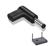 Convertidor USBs-C a CC - Adaptador de enchufe de barril de 90 grados tipo C a CC, punta hembra a macho de 15 V USB | Compatible con conector de carga de 5,5 x 2,5 mm, 4,0 x 1,7 mm, 3,0 x 1,1 mm, 5,2